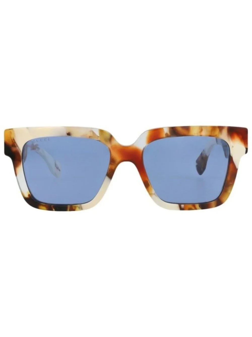 New Gucci Mens Square/Rectangle Havana Havana Blue Fashion Designer Sunglasses
